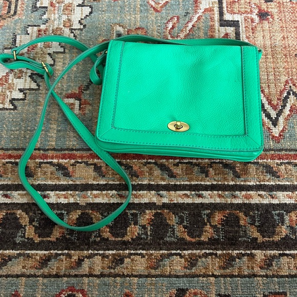 J. Crew Vibrant Green Crossbody Bag - Picture 2 of 6